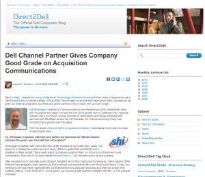 SHI interviewed on Direct2Dell blog