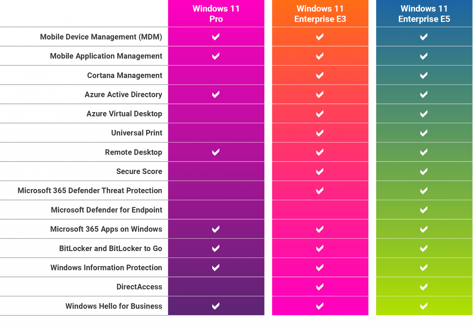 windows 11 pro features